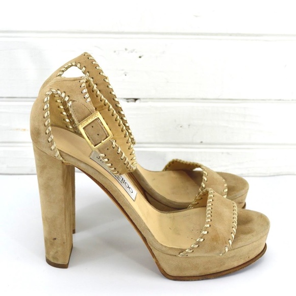 Jimmy Choo Suede Platforms #143-84 - Picture 3 of 4